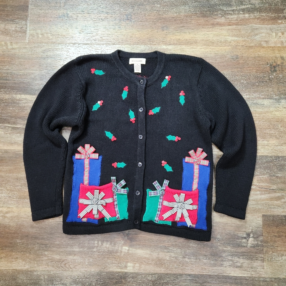 Bechamel Women's  Embroidered High Quality Cardigan Christmas Sweater 🎄 Size M